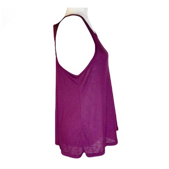 FREE PEOPLE Ribbed Purple Tank Top Size Medium - Picture 3 of 8